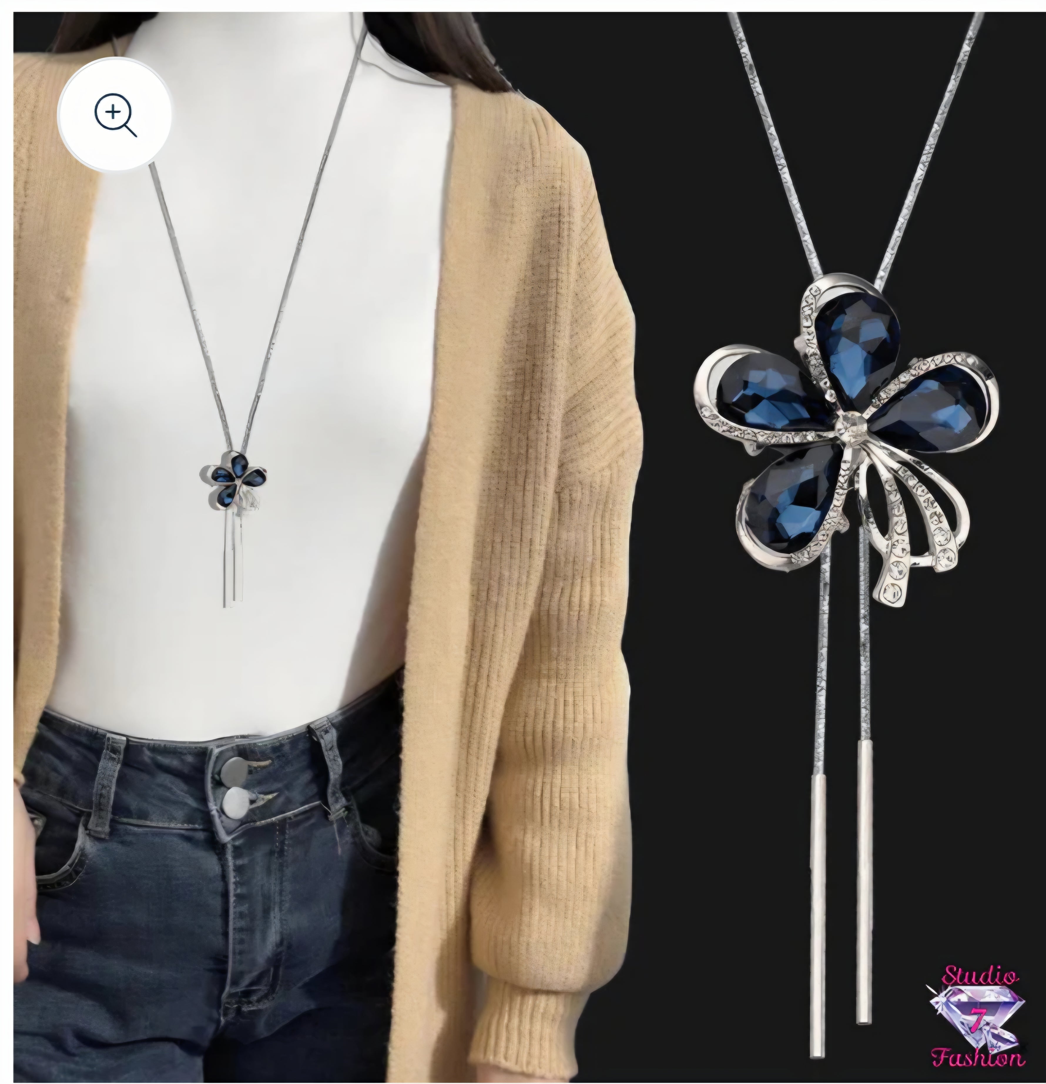 Sapphire Floral Bolo