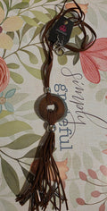 Brown Suede Tassel